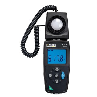 Chauvin Arnoux CA 1110 Light Meter 0.01 lx Resolution Silicon Photodiode Sensor 200000 lx Max Light Level ±3 % P01654110
