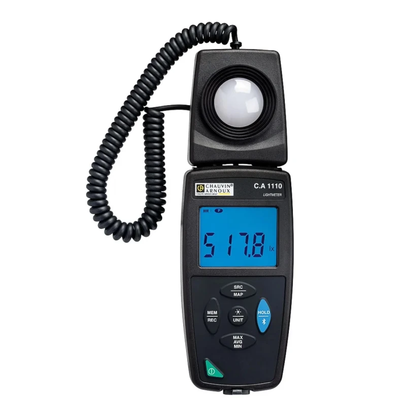 Chauvin Arnoux CA 1110 Light Meter 0.01 lx Resolution Silicon Photodiode Sensor 200000 lx Max Light Level ±3 % P01654110
