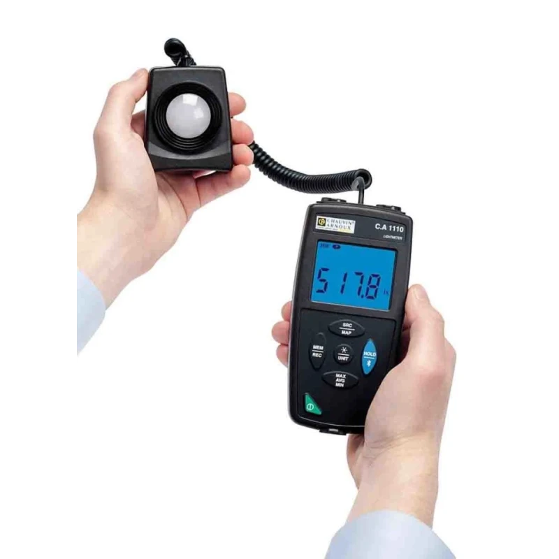 Chauvin Arnoux CA 1110 Light Meter 0.01 lx Resolution Silicon Photodiode Sensor 200000 lx Max Light Level ±3 % P01654110