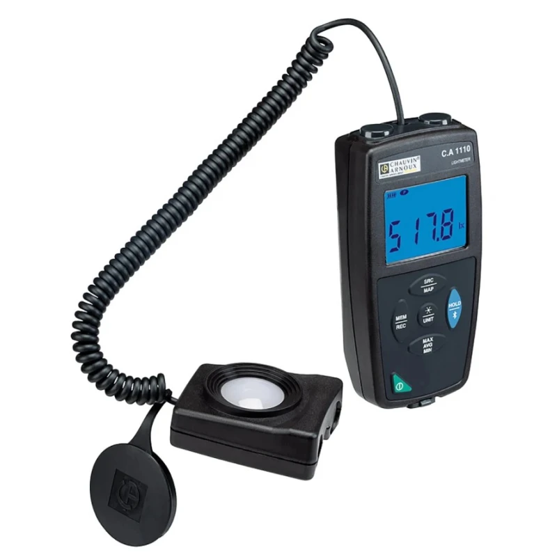 Chauvin Arnoux CA 1110 Light Meter 0.01 lx Resolution Silicon Photodiode Sensor 200000 lx Max Light Level ±3 % P01654110