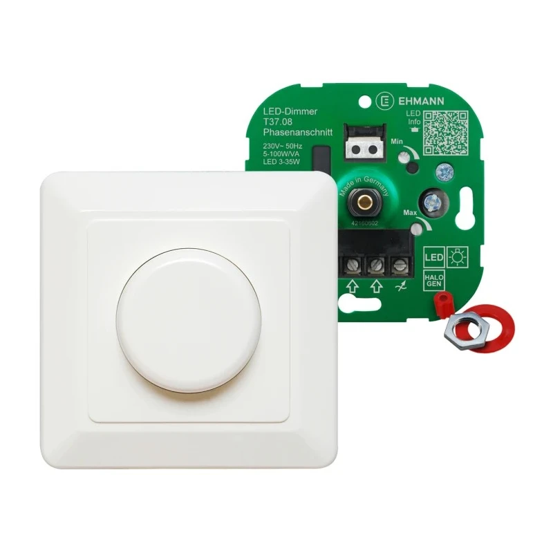 Bodo Ehmann 2 Way 1 Gang Rotary Dimmer Switch 230V 85W T37.08 3960X0800