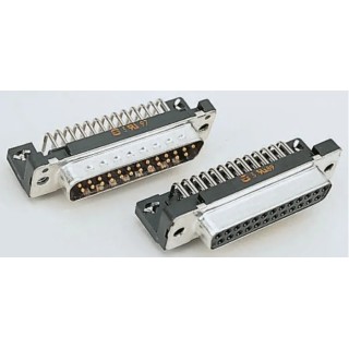 HARTING D-Sub 37 Way Right Angle 2.76 mm Pitch Through Hole D-Sub Connector with Board Lock Male 09654627811
