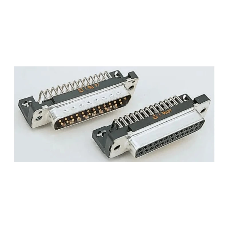 HARTING D-Sub 37 Way Right Angle 2.76 mm Pitch Through Hole D-Sub Connector with Board Lock Male 09654627811