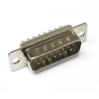 HARTING D-Sub 15 Way Right Angle 2.74 mm Pitch Through Hole D-Sub Connector with M3 Threaded Insert Male 09652227801