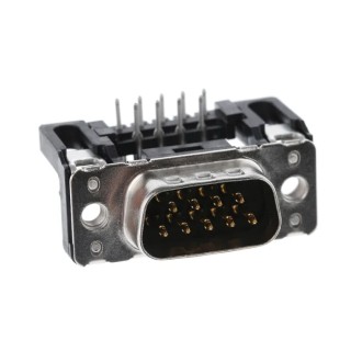 HARTING 9 Way Right Angle 2.74 mm Pitch Through Hole D-Sub Connector with M3 Threaded Insert Male 09651227801