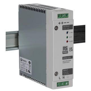 RS PRO Switched Mode DIN Rail Power Supply 264V AC 14V DC 8A Output 120W 136-8317