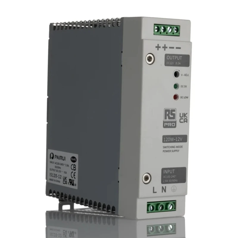 RS PRO Switched Mode DIN Rail Power Supply 264V AC 14V DC 8A Output 120W 136-8317
