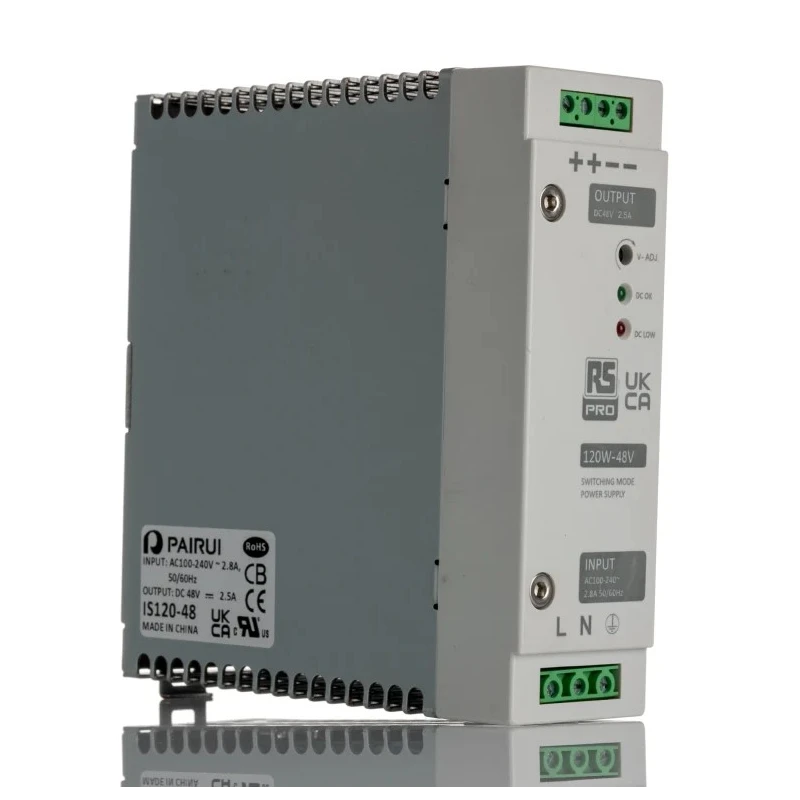 MEAN WELL RS PRO Switch Mode DIN Rail Power Supply 264V AC Input 47V DC, 2.5 A Output, 120W 136-8320