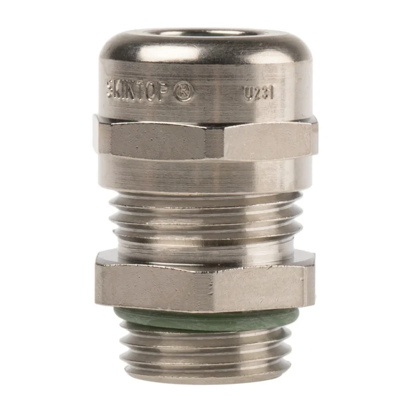 Lapp SKINTOP MS-HF Series Halogen Free Cable Gland, M16 Thread Size, Kit of 5, Flame-Retardant, Nickel-Plated Brass 53112571