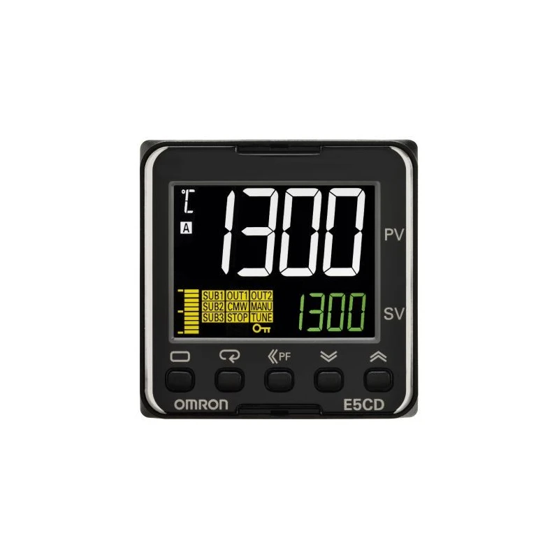 Omron Panel Mount PID Temperature Controller 2 Input, 2 Output PNP 100V ac, 240V ac E5CD