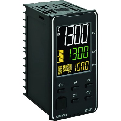 Omron Panel Mount PID Temperature Controller 2 Input, 1 Output Relay, 240V AC E5ED
