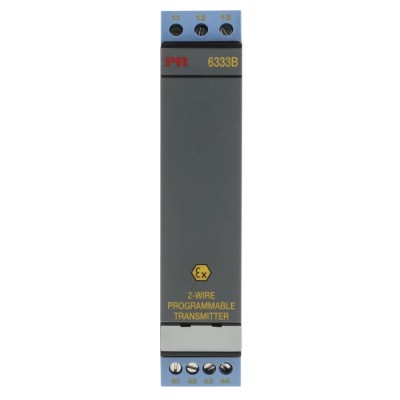 PR Electronics 2-Wire Programmable Temperature Transmitter RTD Input 4 to 20 mA Output 30V DC 85 °C -40 °C 6333B1B
