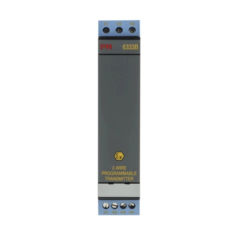 PR Electronics 2-Wire Programmable Temperature Transmitter RTD Input 4 to 20 mA Output 30V DC 85 °C -40 °C 6333B1B
