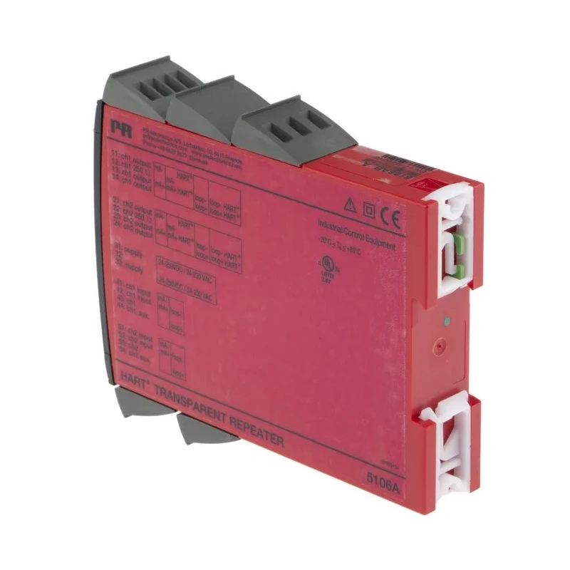 PR Electronics 5106A Series Transparent Repeater, Current Input & Output, 4-20 mA, 3.75kV AC Isolation, DIN Rail 5106ABA