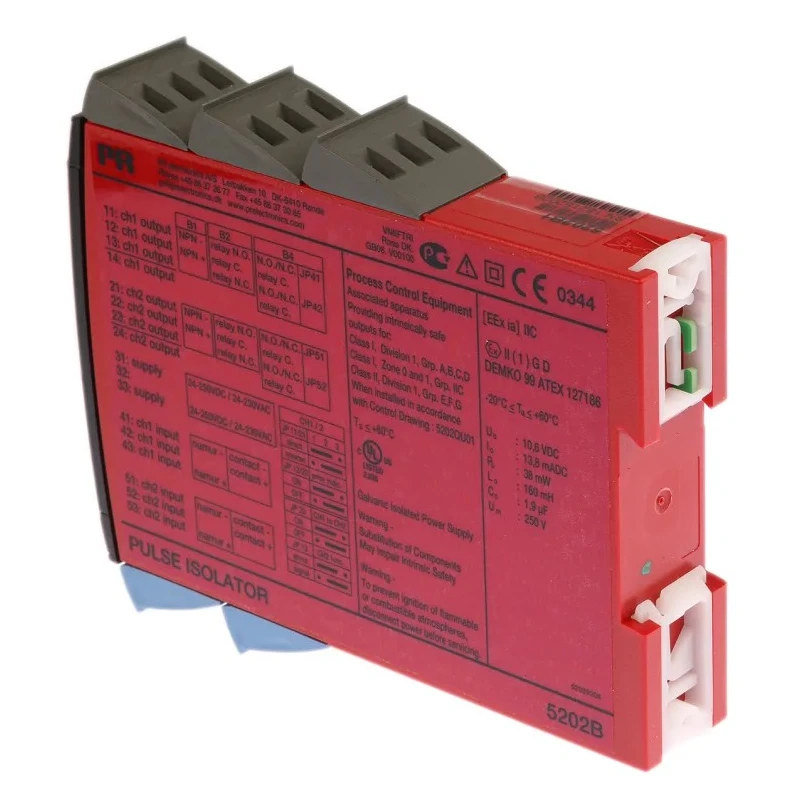 PR Electronics 2 Channel Galvanic Barrier, Pulse, ATEX, IECEx 5202B1