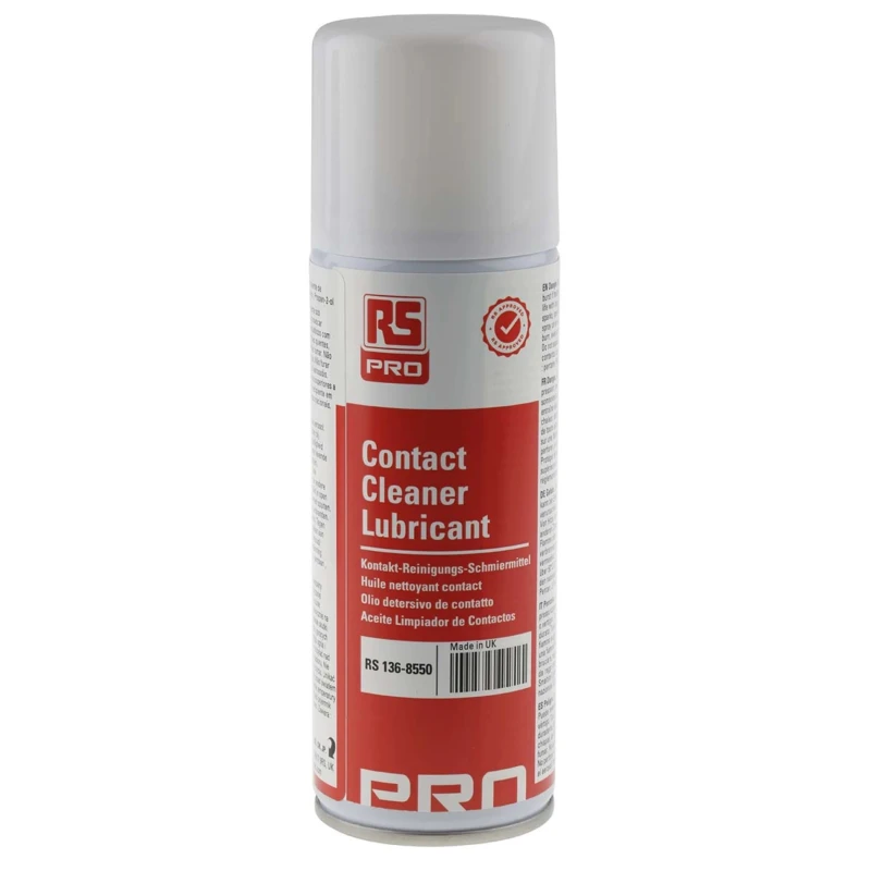 RS PRO Contact Cleaner Aerosol 200 ml for Electrical and Electronic Surface Cleaning 136-8550