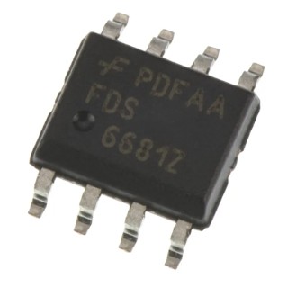 onsemi PowerTrench Type P-Channel MOSFET, 20 A, 30 V Enhancement Mode, 8-Pin SOIC Package FDS6681Z