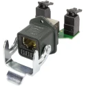 HARTING RJ45 Hybrid Series RJ45 Connector Female Panel Mount Cat6 Shielded Straight 12 Port 12 Way RJ45