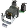 HARTING RJ45 Hybrid Series RJ45 Connector Female Panel Mount Cat6 Shielded Straight 12 Port 12 Way RJ45