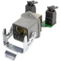 HARTING RJ45 Hybrid Series RJ45 Connector Female Panel Mount Cat6 Shielded Straight 16 Port 16 Way RJ45