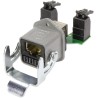 HARTING RJ45 Hybrid Series RJ45 Connector Female Panel Mount Cat6 Shielded Straight 16 Port 16 Way RJ45