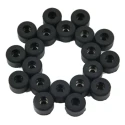 RS PRO Rubber Feet for Use with Extruded Aluminium Enclosures Black 10 mm Height x 16 mm Width 136-8970