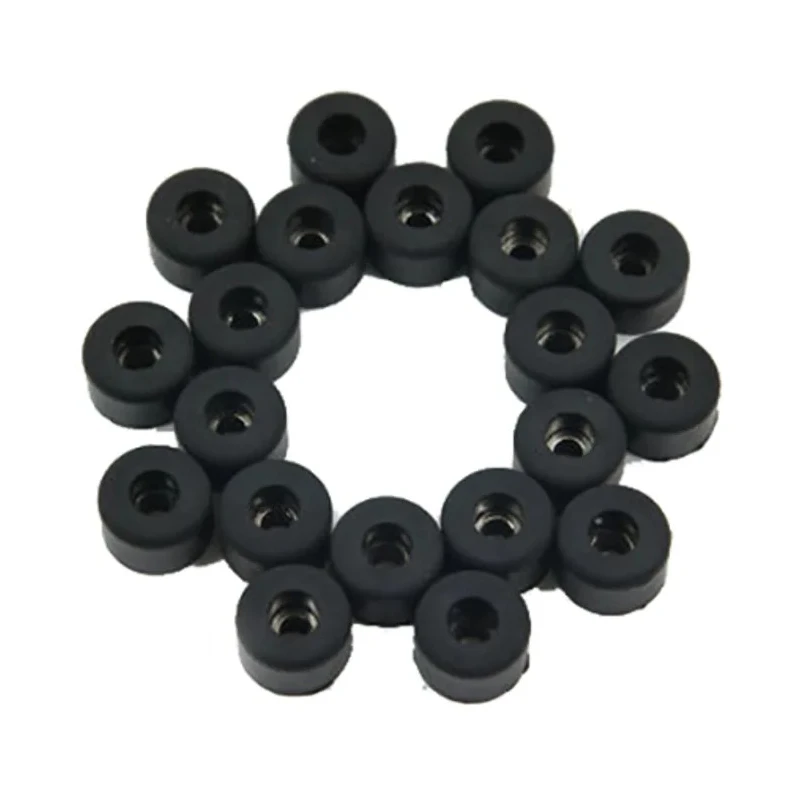 RS PRO Rubber Feet for Use with Extruded Aluminium Enclosures Black 10 mm Height x 16 mm Width 136-8970
