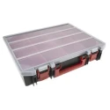 RS PRO 12 Cell Black, Red Polypropylene Compartment Box 91mm x 416mm x 336mm 136-8905