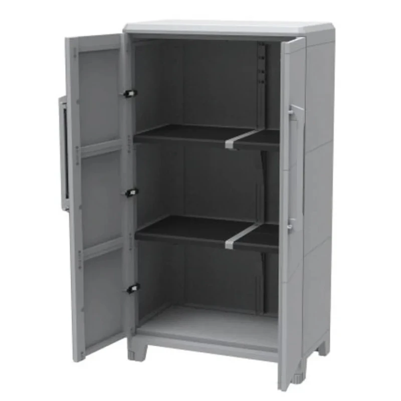 RS PRO 2 Door Plastic Floor Standing Transforming Modular Storage Cabinet 1.43m Height 780mm Width 430mm Depth 136-8878
