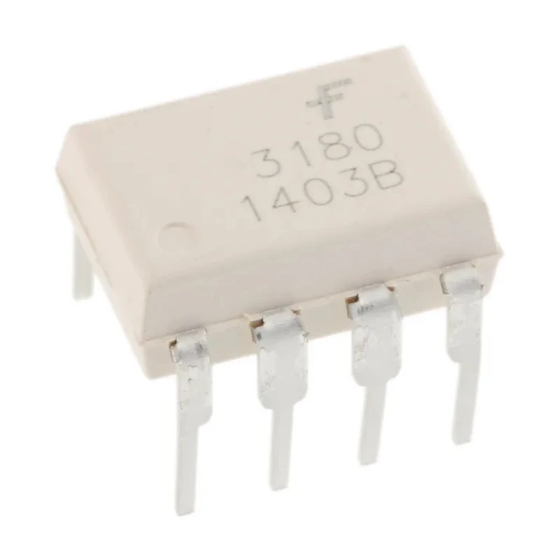 onsemi DC Input Optocoupler Through Hole 8-Pin DIP MOSFET Output, 1.8V Forward Voltage, 25mA Max Input Current FOD3180