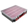 RS PRO 8 Cell Black, Red Polypropylene Compartment Box 91mm x 416mm x 336mm 136-8904