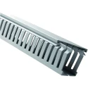 RS PRO Grey Open Slot Cable Trunking W25mm x D75 mm, 2 m Length, Polyvinyl Chloride Material W25mm