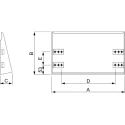 Schneider Electric PanelSeT SFN Accessoires Series Stainless Steel Enclosure Canopy 400mm W x 70mm H x 405mm L NSYTX4020