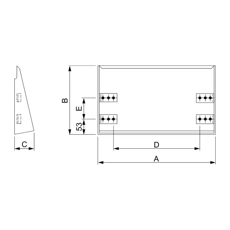 Schneider Electric PanelSeT SFN Accessoires Series Stainless Steel Enclosure Canopy 400mm W x 70mm H x 405mm L NSYTX4020