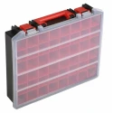 RS PRO 48 Cell Black, Red Polypropylene Compartment Box 91 mm x 416 mm x 336 mm 136-8907