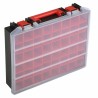 RS PRO 48 Cell Black, Red Polypropylene Compartment Box 91 mm x 416 mm x 336 mm 136-8907