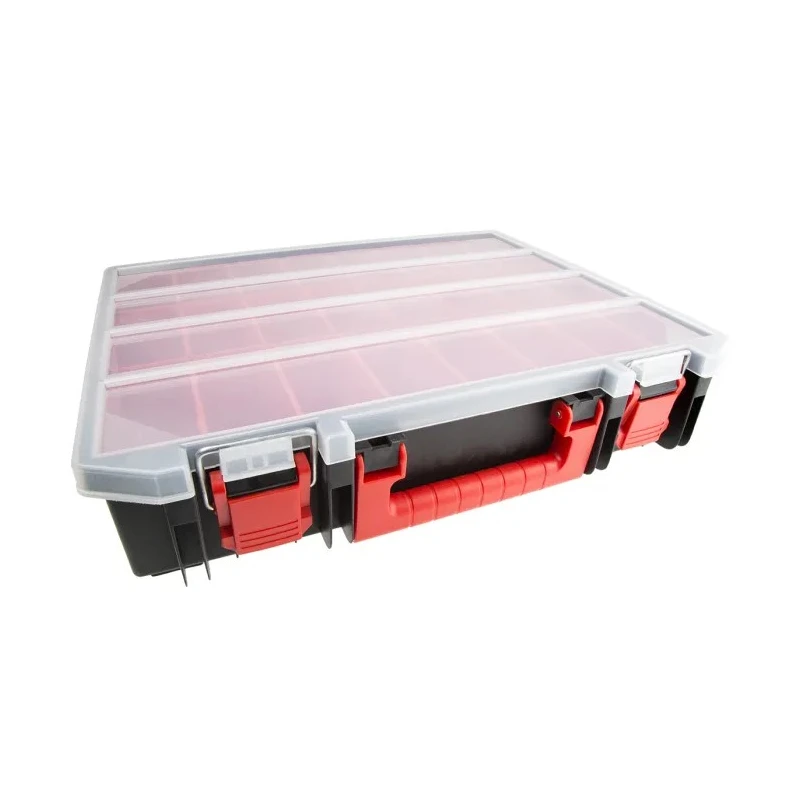 RS PRO 24 Cell Red, Black Polypropylene Compartment Box 91 mm x 416 mm x 336 mm 136-8906