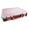 RS PRO 24 Cell Red, Black Polypropylene Compartment Box 91 mm x 416 mm x 336 mm 136-8906