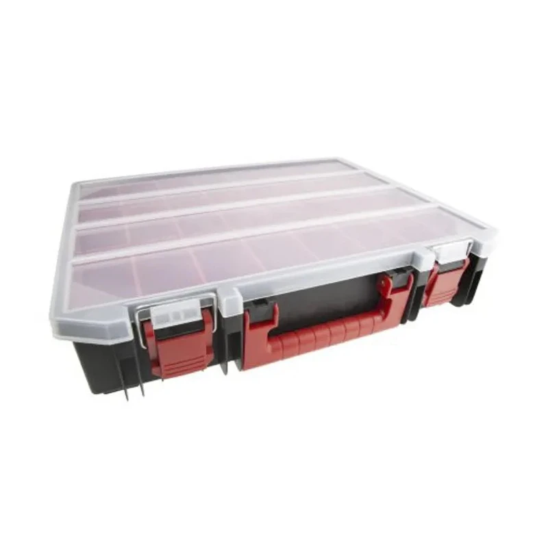 RS PRO 24 Cell Red, Black Polypropylene Compartment Box 91 mm x 416 mm x 336 mm 136-8906