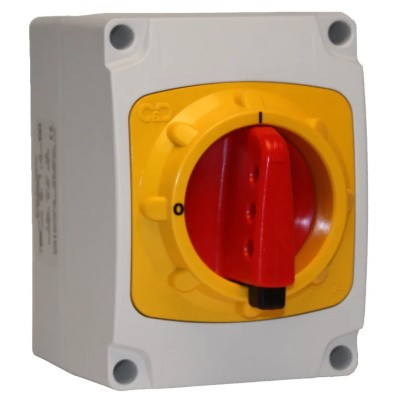 Craig & Derricott 3-Pole DIN Rail Isolator Switch IP66, 25A, 11 kW SDDG253N