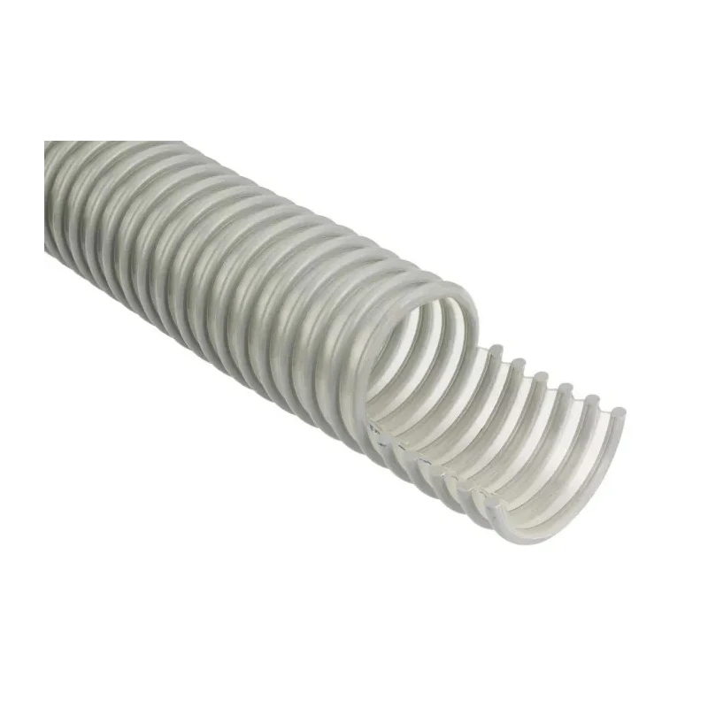 Contitech Grey Transparent Polyurethane Reinforced Flexible Ducting 25.4 mm ID 10 m Length 136-9452