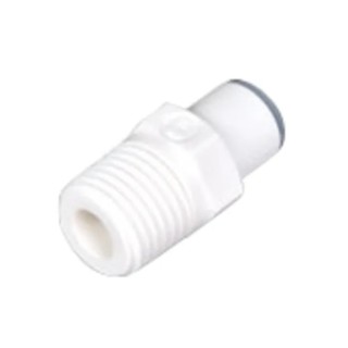 Legris LIQUIfit Series Pneumatic Fitting Male Threaded-to-Tube, 1/4 in R Thread, Push-In 6 mm Polymer 16 bar 6505 06 13WP2