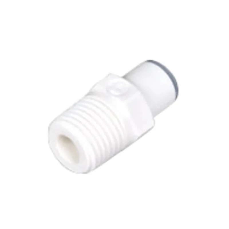 Legris LIQUIfit Series Pneumatic Fitting Male Threaded-to-Tube, 1/4 in R Thread, Push-In 6 mm Polymer 16 bar 6505 06 13WP2