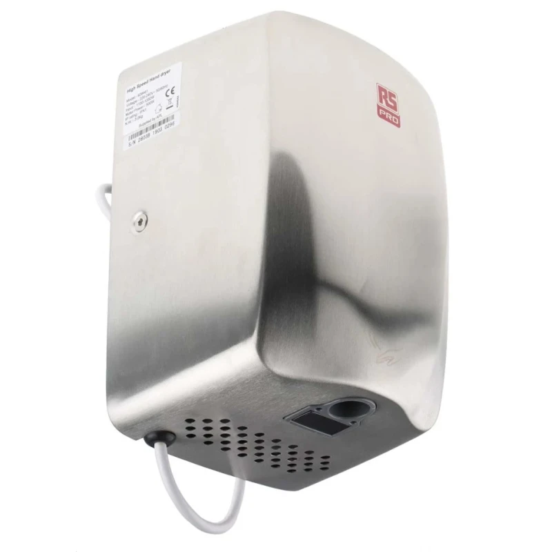 RS Pro Automatic Stainless Steel Hand Dryer 1.15 kW 220-240V Satin Finish 152x260x180mm 136-9558
