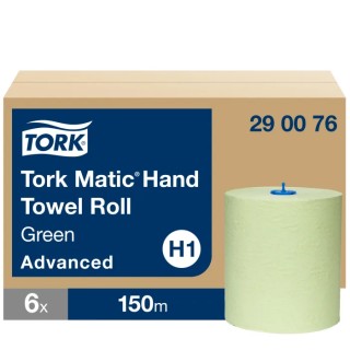 Tork Matic Roll Paper Towel 190 x 190 mm 2 Ply Green, 625 Sheets 290076
