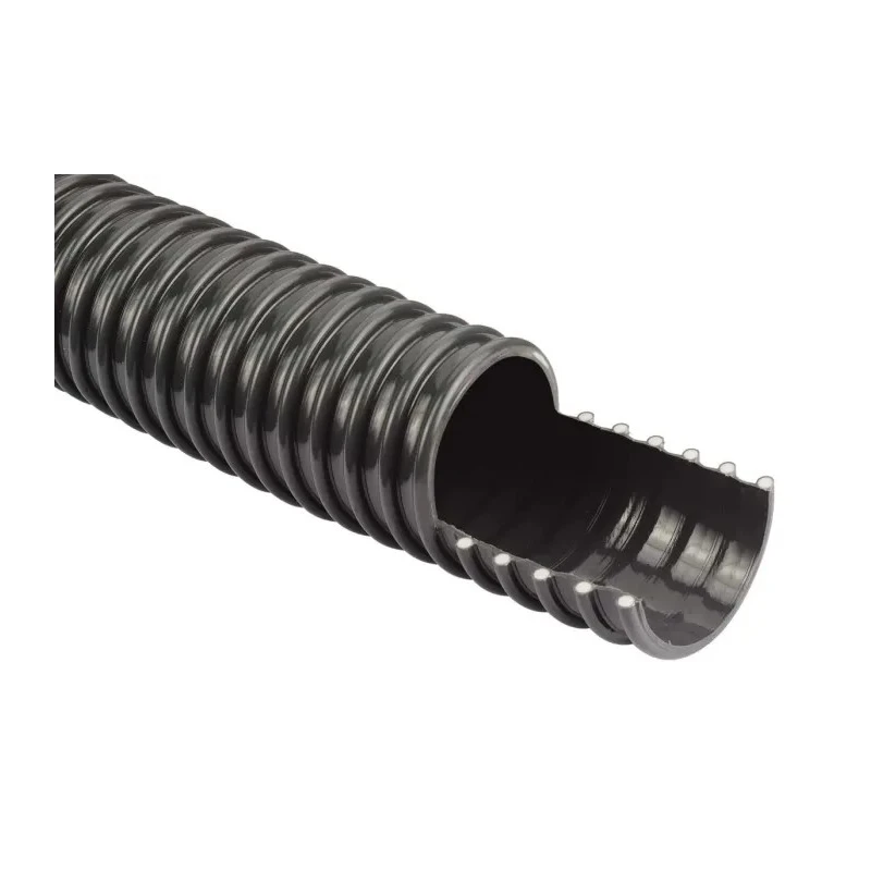 RS PRO Dark Grey Polyvinyl Chloride Reinforced Flexible Ducting 10 m Length 51.6 mm ID 58.6 mm OD Model 136-9477