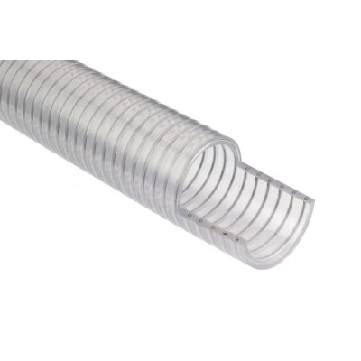RS PRO Reinforced Transparent PVC Hose Pipe, 7 bar Pressure, 5 m Length, 38 mm ID, 47 mm OD 136-9507