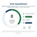 Tork SmartOne Advanced Toilet Roll 12 Rolls, 2-Ply, Mini Size, 620 Sheets per Roll, Core Diameter 44mm, Roll Diameter 472193