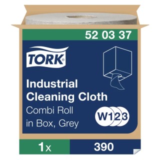 Tork Dry Industrial Centrefeed Wipes 148.2 m x 320 mm, Single Ply, Grey 520337