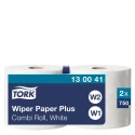 Tork 2 Ply Wiping Paper Plus Roll Paper Towel 750 Sheets 235mm Width 255m Length 130041